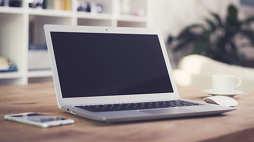 A laptop and smartphone