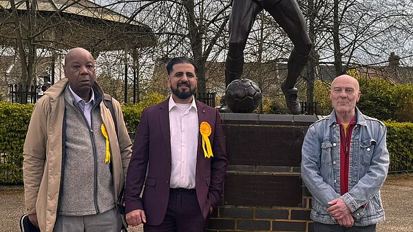 Joe Dyer, Asim Shahzad and Trevor Stone in Coronation Gardens