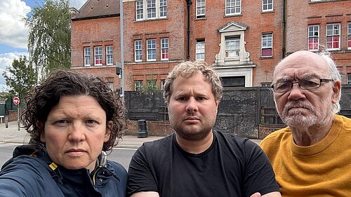Higham Hill Liberal Democrats outside the former Walthamstow Police Station