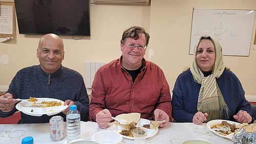 Grove Green Liberal Democrats joining the Leyton Jamia Masjid for Iftar