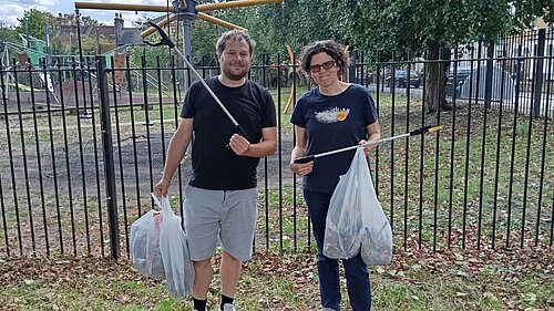 Alex and Kath Litterpicking
